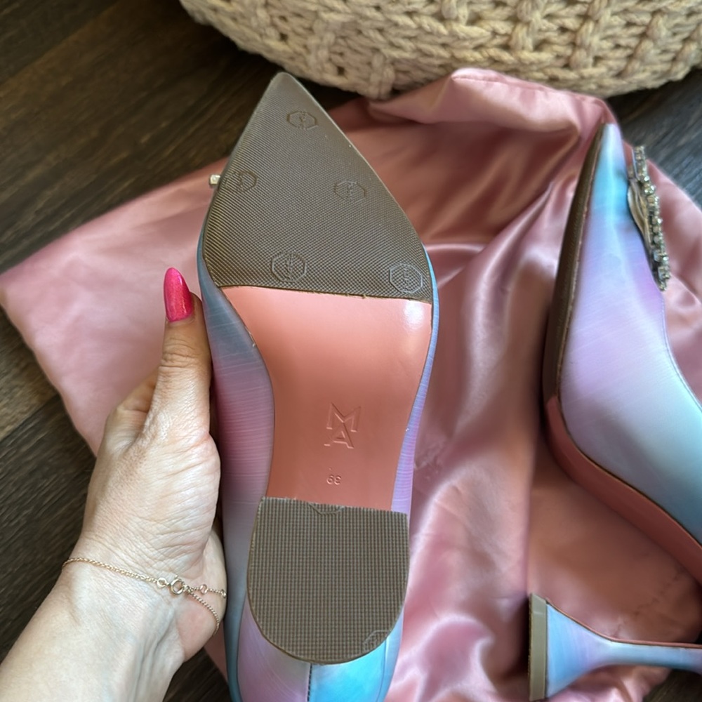 Amina Muaddi - Fairy Tale begum brooch pointed toe - Picture 7 of 11